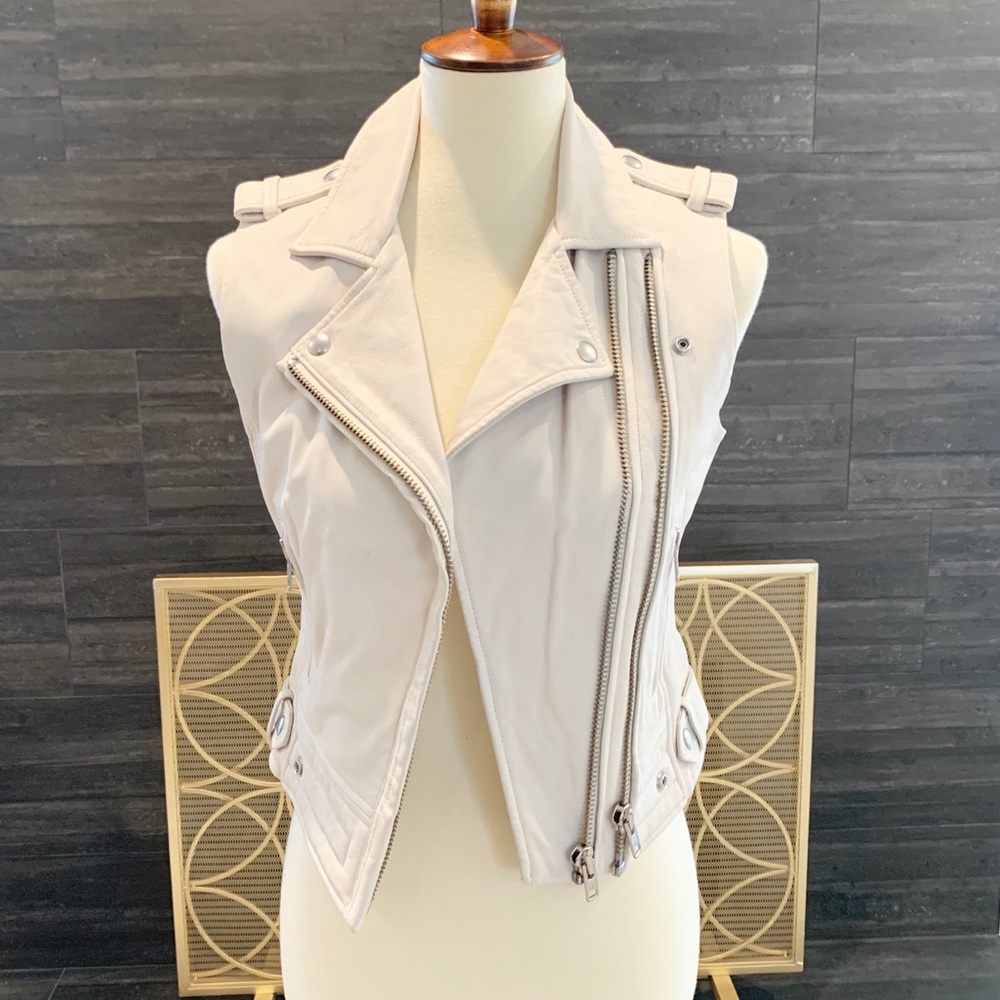 IRO “Suga” Leather Moto Vest